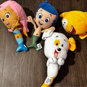 Jim Henson Splash and Bubbles Fish Plush Pink Mandarin Dragonet Stuffed Animal